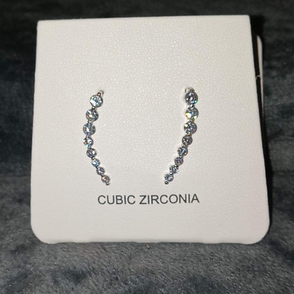NEW in packaging Cubic zirconia waterfall earrings